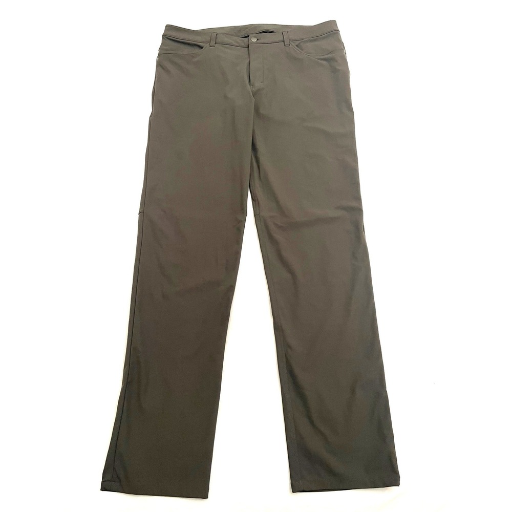 Lululemon ABC Pants Mens 38 Tall Gray Stretch Wicking Golf 5 Pocket 35" Inseam
